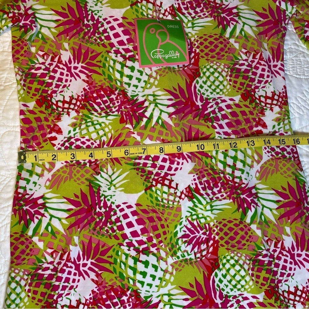 Pappagallo NWT Kiwi Dress Pink & Green Multi Size S - Picture 10 of 11